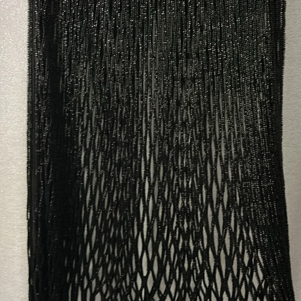 Elegant Black Fringe Skirt - Picture 4 of 12